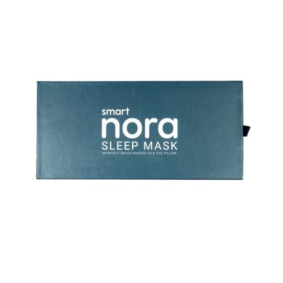 Smart Nora Midnight Blue Silk Sleep Mask Adjustable Velcro NWOT - Picture 3 of 4